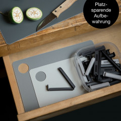 Moritz & Moritz Moritz & Moritz Schneidebrett 3-tlg. grau Разделочная доска Moritz & Moritz, 3 предмета.