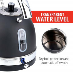 INDA-Exclusiv INDA-Exclusiv Wasserkessel Wasserkocher Edelstahl Thermostat Abschaltautomatik 1,8Liter 2200W INDA-Эксклюзивный чайник из нержавеющей стали с термостатом и автоматическим отключением, 1,8 литра, 2200 Вт.