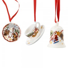 Hutschenreuther Hutschenreuther Sammelserie Weihnachtslied 2021 Mini-Set 'Lasst uns froh und munter sein' 3-tlg. Hutschenreuther collection series Рождественская песнь 2021 мини-набор «Будем счастливы и веселы» из 3-х предметов.