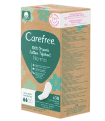 Carefree Slipeinlagen Organic Cotton Normal 30 St, Карефри Ежедневные прокладки из органического хлопка Normal 30шт, 25 упаковок (750 штук)