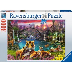 Ravensburger Puzzle Tiger in paradiesischer Lagune Пазл Тигр в райской лагуне