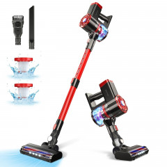 MooSoo MooSoo Akku-Hand-und Stielstaubsauger Stielstabsauger W100, 11.5Kpa, Telescopic, 2600mAh, 40min, HEPA, 180,00 W, Beutellos, 2 Saugstarken, 1,2 Liter grosser Staubbehalter, 4-stufiges Filtersystem Беспроводной ручной пылесос MooSoo W100, 11,5 кПа,