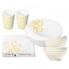 Gmundner Keramik Gmundner Keramik Pur Geflammt Gelb Starter-Set Salat 6-tlg. Gmundner Ceramics Pure Flamed Yellow Starter Set Salad 6 шт.