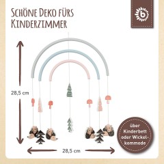 bieco Baby Mobile Holz Einschlafhilfe Baby Deko Zimmer Holzmobile fur Kinderbett O28cm Mobiles Детский мобильный деревянный спальный аппарат для детской комнаты в стиле деко деревянный мобильный телефон для детской кроватки O28cm мобильные телефоны