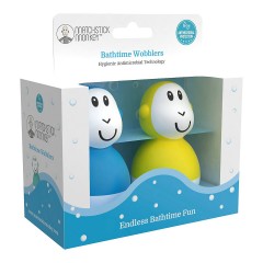 Matchstick Monkey BadezeitWackelfiguren blaugelb Время ванны кивает синим и желтым