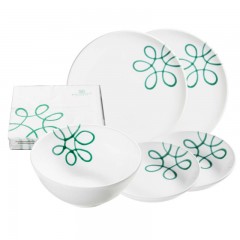 Gmundner Keramik Gmundner Keramik Pur Geflammt Grun Starter-Set Dinner 6-tlg. Gmundner Ceramics Pure Flamed Green Starter Set Обеденный набор из 6 предм.