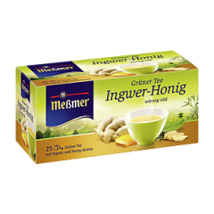 Messmer Зеленый чай с имбирем и медом 44г 25 пакетиков