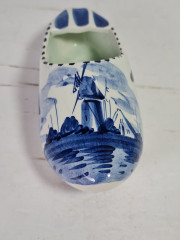 Фигурка винтажная "Башмачок", дельфтский фарфор Delft Blue Holland, 5,5 x 12,5 x 6 см, Голландия, 1960-70гг.