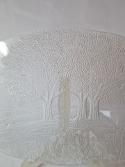 Studio Nova Sun Valley Стеклянное овальное блюдо "Деревья", 43 x 27 см, Германия, 1960-70гг.