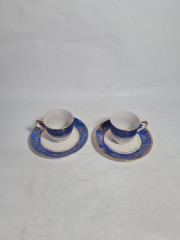 Кофейная пара винтажная Sumer bank, 2 шт., фарфор, Турция, 1970-80гг.