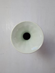 Delft Blau Винтажная ваза ручной росписи "Голубые цветы на белом", делфтский фарфор, Голландия, 8,5см х 13,5см, Голландия, 1960-70гг.