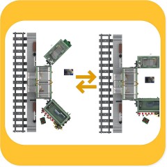 myBrickZ Klemmbausteineset Grosser Bahnhof mit niedlichem Blumenladen Набор зажимных блоков Большая железнодорожная станция с симпатичным цветочным магазином