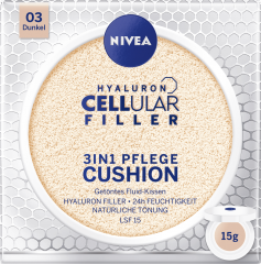 NIVEA Cushion Hyaluron CELLular Filler 3in1 Pflege, Dunkel, 15 g Нивея Тонирующий Флюид, оттенок 03 Dunkel