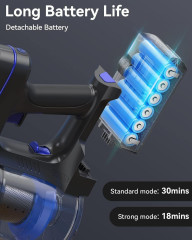 EICOBOT EICOBOT Akku-Hand-und Stielstaubsauger Ideal fur Hartboden, Teppiche, Tierhaare, 150,00 W, beutellos, Drahtloser A10 Staubsauger: 6-in-1 20Kpa Saugkraft, 30 Min. Laufzeit  Беспроводной ручной и стержневой пылесос EICOBOT, идеально подходящий для т