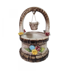 Фигурка винтажная &quot;Колодец с ведром&quot; Capodimonte, серо-коричневая керамика, 10 x 16 см, Италия, 1960-1970гг.