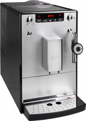 Melitta Melitta Kaffeevollautomat Solo Perfect Milk E957-203, silber/schwarz, Cafe cremeEspresso per One Touch, Milchschheisse Milch per Drehregler Полностью автоматическая кофемашина Melitta Solo Perfect Milk E957-203, серебристый/черный, кофе-крем-эсп