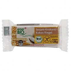enerBiO Sesam-Krokant-Kokos Батончик 28 г