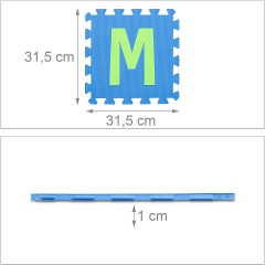 relaxdays Spielmatte Puzzle 86-teiliges Set Пазл с игровым ковриком