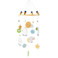 bieco 3D Mobile Baby Holz Einschlafhilfe Baby Deko fur Kinderbett Wickeltisch 23x60 cm Mobiles 3D Мобильный детский деревянный спальный столик Baby Deco для пеленального столика 23x60 см Mobiles