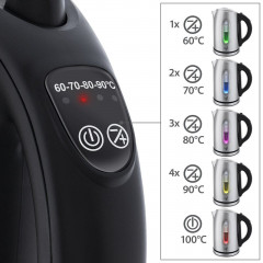 Impolio Impolio Wasserkocher Impolio Wasserkocher 2200W Edelstahl 1,7L mit LED, 1,7 l, 2200 W, Edelstahl Warmhaltefussktion Uberhitzungsschutz Чайник Impolio Чайник Impolio 2200Вт нержавеющая сталь 1,7л со светодиодом, 1,7л, 2200Вт, нержавеющая сталь с