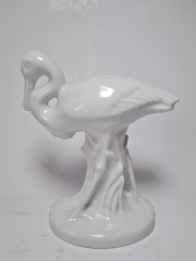 CLUB Фарфоровая статуэтка "Цапля", Румыния, 13см х 9см, 1960-70гг.