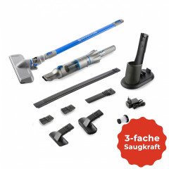 Genius Genius Akku-Handstaubsauger Invictus One 2.0, blau, beutellos  kabellos 13kPA, 2x HEPA Filter, Akku, Bursten-Set Blau Беспроводной ручной пылесос Genius Invictus One 2.0, синий, беспроводной без мешка, 13 кПа, 2x HEPA-фильтра, аккумулятор, набор ще