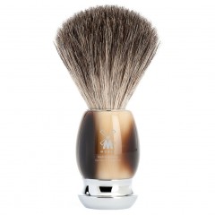 Muhle VIVO Rasierpinsel reines Dachshaar Griff Hornbraun  VIVO помазок для бритья из чистого волоса барсука рог коричневая ручка