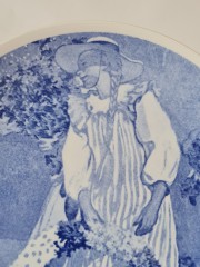 GUSTAVSBERG Декоративная тарелка &quot;Девушка с венком&quot;, 12,5 см, Дания, 1950-60гг.