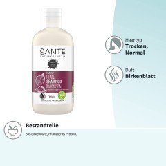 Sante Glanz Shampoo Bio-Birkenblatt &amp; pflanzliches Protein, Санте Натуральный шампунь для блеска волос с органическими листьями березы, 250 мл