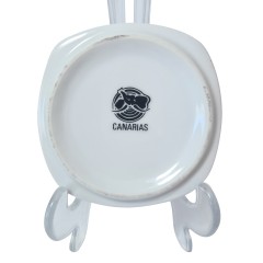 Canarias Islas Винтажная пепельница с позолоченным краем "Канарские острова", 3см x 9см, Испания, 1960-70гг.