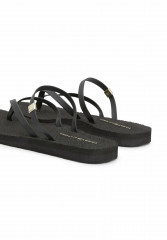Tommy Hilfiger TH MONOGRAM STRAPPY  T-bar sandals black TH MONOGRAM STRAPPY Сандалии с Т-образной перемычкой черный