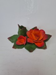 CAPODIMONTE Набор коллекционных фигурок  &quot;Розовые цветы&quot;+&quot;Две красные розы&quot;, Италия, 1960-70гг.