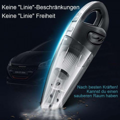 TUABUR TUABUR Akku-Handstaubsauger Multifunktionaler kabelloser Auto-Nass- und Trockensauger, Mit Aufbewahrungstasche, ausgestattet mit 2000-mA-Akku, 4-in-1 multifunktionaler kabelloser Handstaubsauger, Geeignet fur Tierhaare, Autoinnenraume, Staub, Buro-