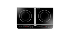 Unold Unold Induktions-Doppelkochplatte Elegance schwarz/silber schwarz/silber Unold индукционная двойная конфорка Elegance черный/серебристый