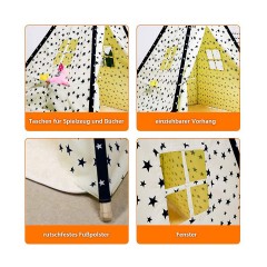 Arkmiido® Kinderzelt Tipi Sternenhimmel Spielzelt Детская палатка вигвам звездное небо игровая палатка