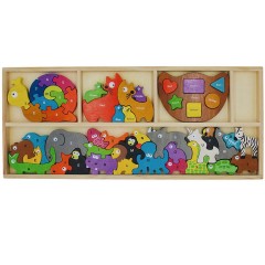 LK Trend  Style Kinderpuzzle 4-in-1 Lernspiel Megaset ABC Детская головоломка 4 в 1 развивающая игра Мегасет Азбука