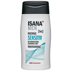 ISANA men 2in1 Duschgel sensitiv Гель для душа 2в1 Чувствительный для волос и кожи 300 г