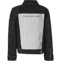 CALVIN KLEIN JEANS Jeansjacke mit Ruckenprint fur Jungen Джинсовая куртка с принтом на спине для мальчиков