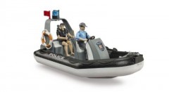 Bruder bworld Polizei Schlauchboot mit Licht und zwei Figuren Полицейская лодка bworld со светом и двумя фигурками