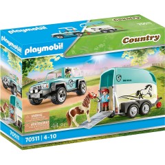 PLAYMOBIL PLAYMOBIL 70511 PKW mit Ponyanhanger Автомобиль PLAYMOBIL 70511 с прицепом для пони