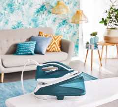 Tefal Tefal Dampfbugelstation SV6115 Express Essential, 1400 ml Wassertank, 5,2 Bar Druck, Dampfstoss: 280 g/Min., Dauerdampfmenge: 120 g/Min. Паровая гладильная станция Tefal SV6115 Express Essential, резервуар для воды 1400 мл, давление 5,2 бар, парово