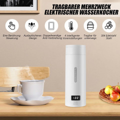iscooter iscooter Reise-Wasserkocher Reisen Elektrische Wassertasse, 300W Schnellkoch-Teekanne-Heizbecher, 300,00 W, Wasserkocher mit Temperatureinstellung Automatischer Abschaltung Дорожный чайник iscooter, дорожная электрическая чашка для воды, 300 Вт
