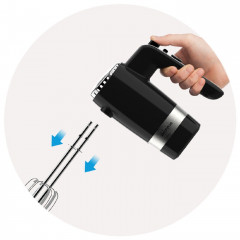 MooSoo MooSoo Handmixer HM226 in Schwarz, 300 W Ручной миксер MooSoo HM226 черного цвета, 300 Вт