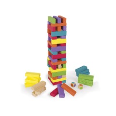Janod Holzturm-Geschicklichkeitsspiel Equilibloc Colour Equilibloc Color деревянная башня игра на ловкость