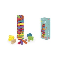 Janod Holzturm-Geschicklichkeitsspiel Equilibloc Colour Equilibloc Color деревянная башня игра на ловкость