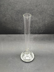 Ваза винтажная большая Bubbel Kristall, узкая, в форме пробирки, хрустальное стекло, 20.5 см, Германия, 1970-80гг.