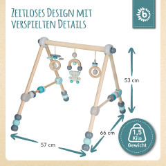 bieco Spieltrapez Spielbogen fur Babys Hohenverstellbar aus Holz Activity Center Baby Spielbogen Игровая арка-трапеция для малышей Деревянный игровой центр с регулируемой высотой Детская арка