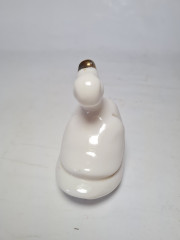 Santa Rufina im Still  Белая фарфоровая фигурка "Гусь с золотым клювом", 7 x 6 см, Германия, 1960-70гг.