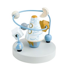 bieco Holz Motorikschleife Rakete Baby Lernspielzeug Motorikspielzeug ab 1 J. Motorik Motorikwurfel Деревянная ракета-петля для моторики Обучающая игрушка для малышей Игрушка для моторики от 1 года Моторный кубик для моторики