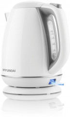 Hyundai Hyundai Wasserkocher VK302W, 1,7 l, 2200 W, Edelstahl, Uberhitzungsschutz, Automatische Abschaltung Чайник Hyundai VK302W, 1,7 л, 2200 Вт, нержавеющая сталь, защита от перегрева, автоотключение